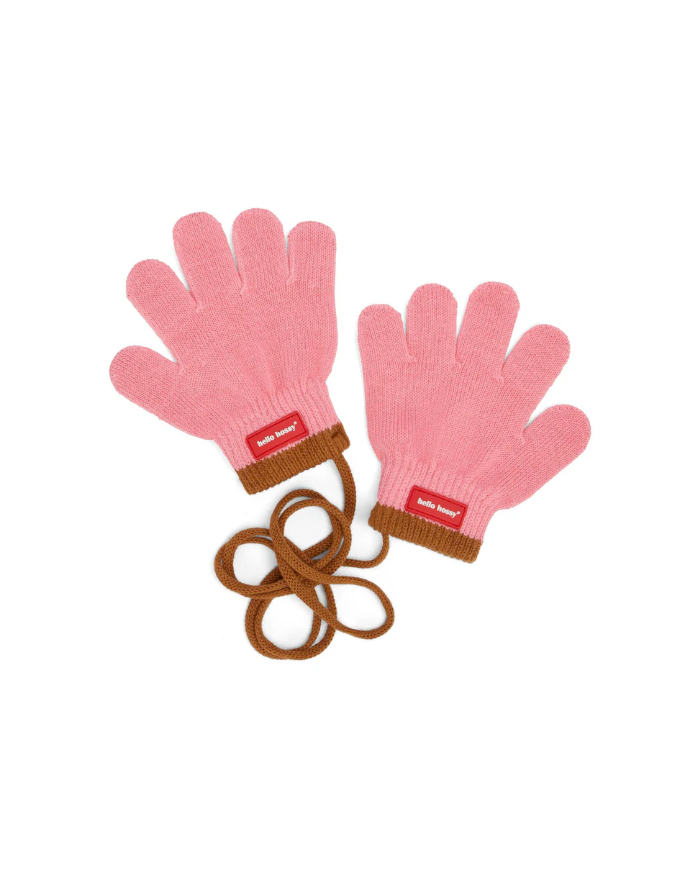 HELLO HOSSY - Gants enfant et bébé en coton bio - PINK