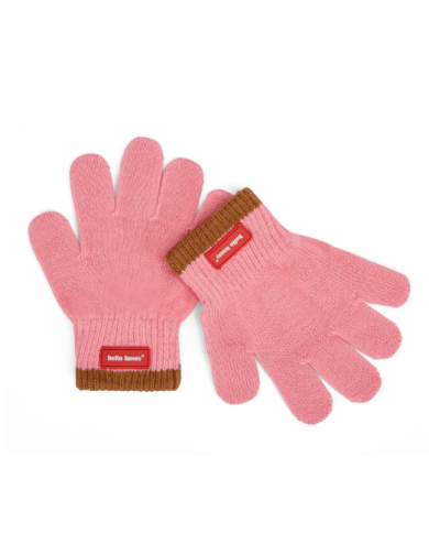 HELLO HOSSY - Gants enfant et bébé en coton bio - PINK HELLO HOSSY - Gants enfant et bébé en coton bio - PINK