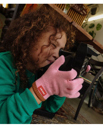 HELLO HOSSY - Gants enfant et bébé en coton bio - PINK HELLO HOSSY - Gants enfant et bébé en coton bio - PINK
