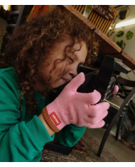 HELLO HOSSY - Gants enfant et bébé en coton bio - PINK