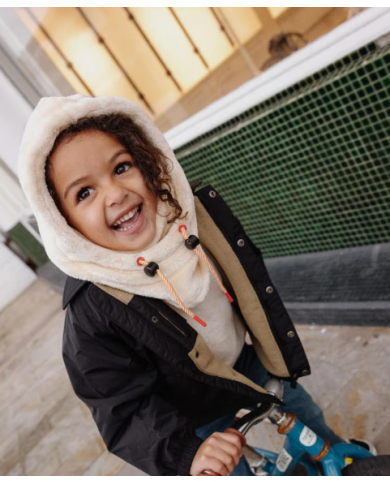 HELLO HOSSY - Cagoule enfant en bébé en polaire - CREAM