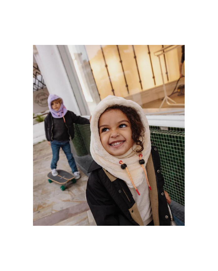 HELLO HOSSY - Cagoule enfant en bébé en polaire - CREAM