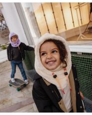 HELLO HOSSY - Cagoule enfant en bébé en polaire - CREAM