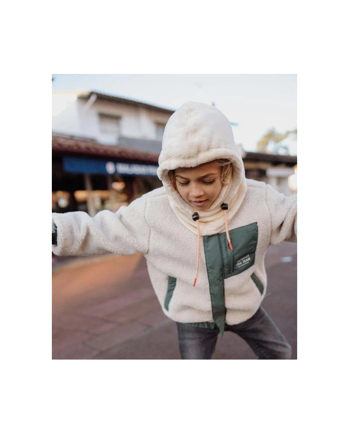 HELLO HOSSY - Cagoule enfant en bébé en polaire - CREAM