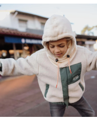 HELLO HOSSY - Cagoule enfant en bébé en polaire - CREAM
