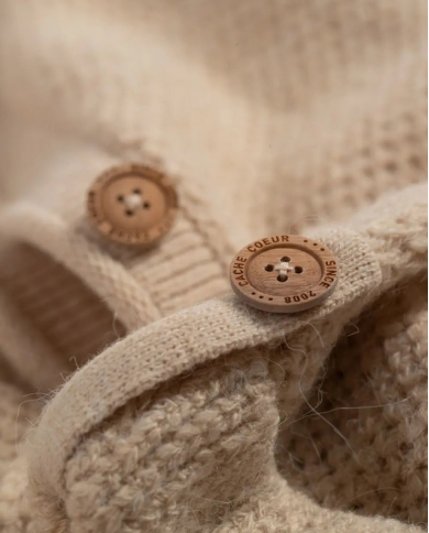 CACHE COEUR - Robe pull grossesse et allaitement - HONEY - Beige