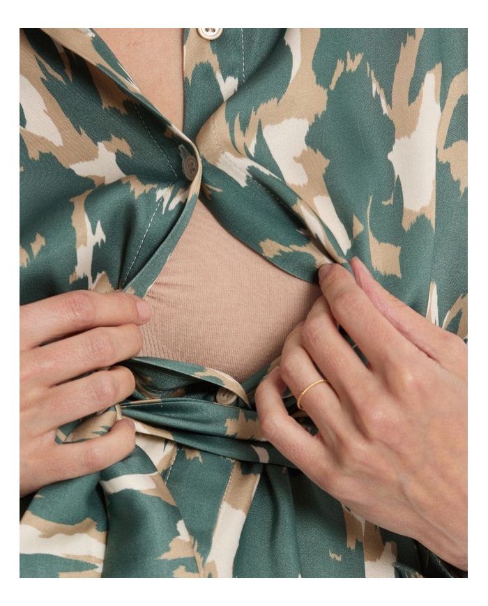 CACHE COEUR - Robe chemise grossesse et allaitement - RYM