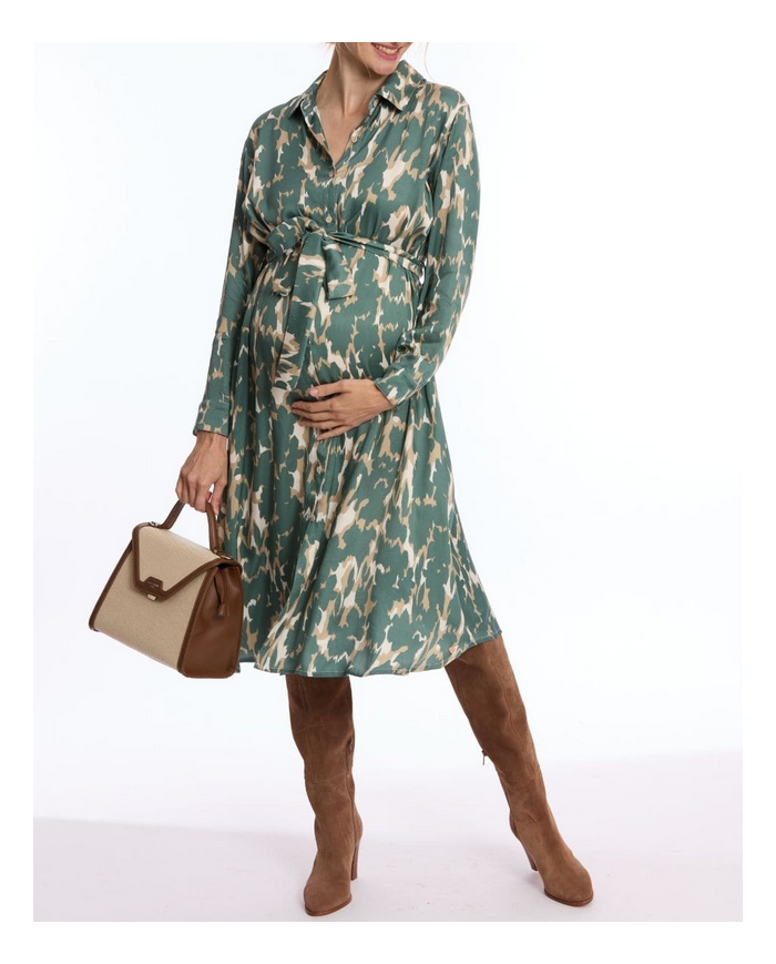 CACHE COEUR - Robe chemise grossesse et allaitement - RYM