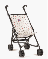 MINIKANE - Poussette poupée à volant en jean - BLEU CLAIR MINIKANE - Poussette poupée à volant en jean - BLEU CLAIR