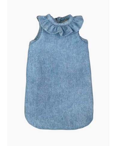 MINIKANE - Turbulette poupée à collerette - JEAN BLEU