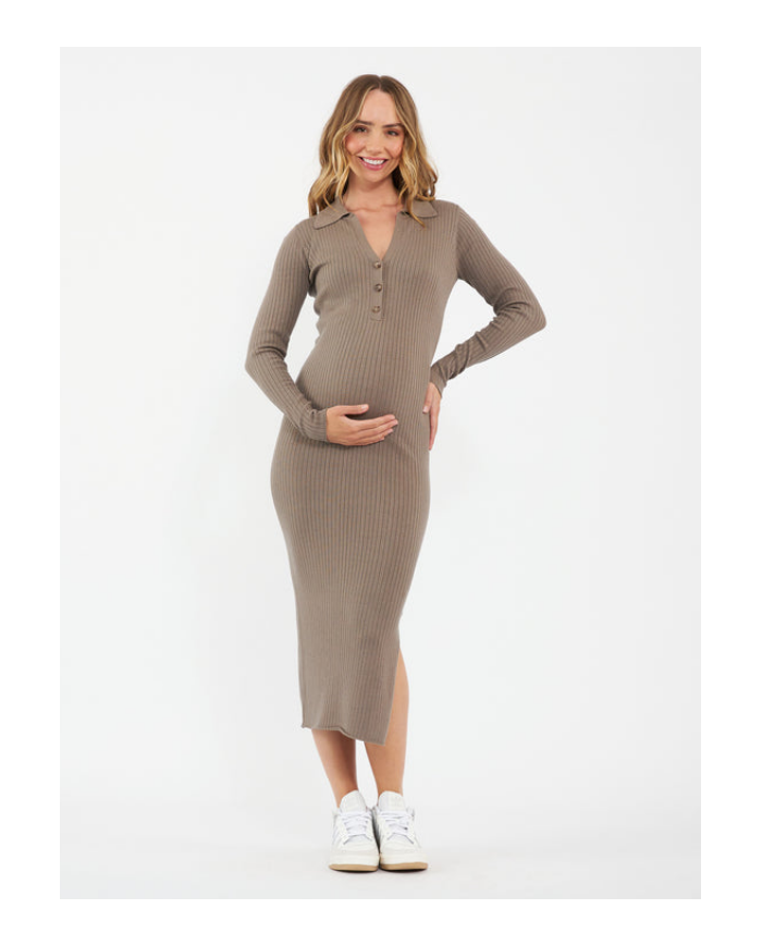 RIPE - Robe polo en tricot Moka - SAMMY RIPE - Robe polo en tricot Moka - SAMMY