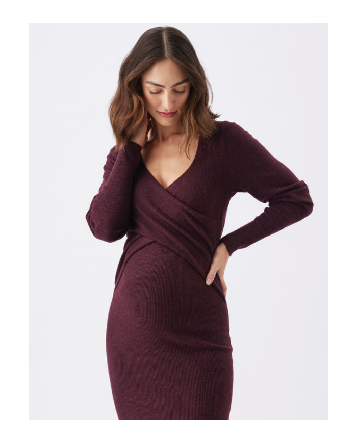 RIPE - Robe d'allaitement en tricot bordeau - HEIDI RIPE - Robe d'allaitement en tricot bordeau - HEIDI