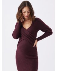 RIPE - Robe d'allaitement en tricot bordeau - HEIDI RIPE - Robe d'allaitement en tricot bordeau - HEIDI