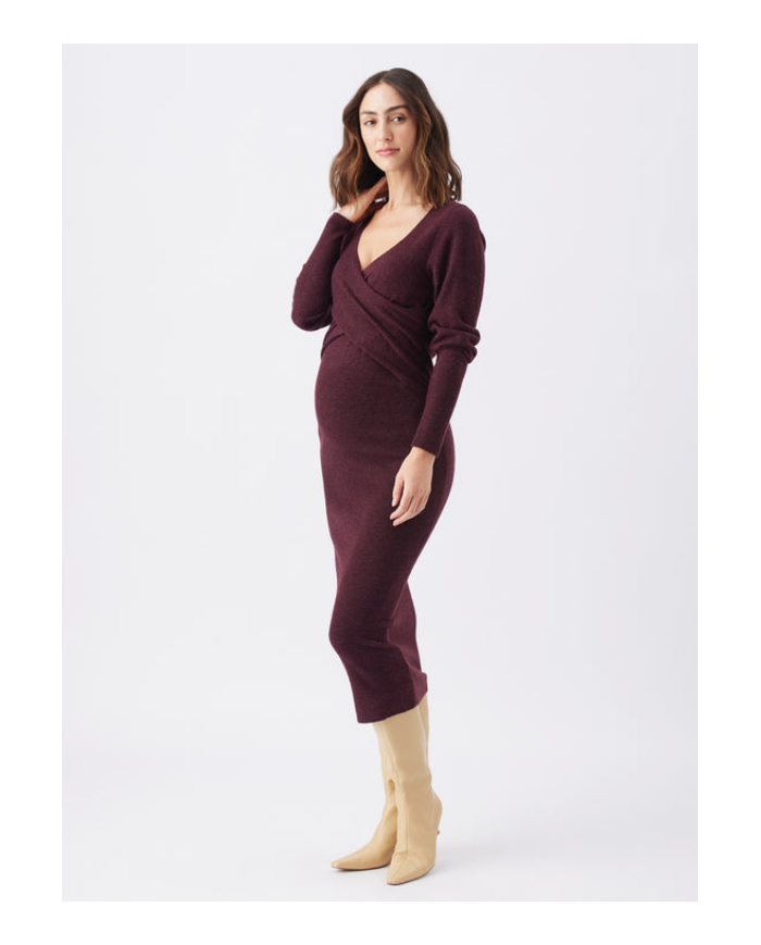 RIPE - Robe d'allaitement en tricot bordeau - HEIDI RIPE - Robe d'allaitement en tricot bordeau - HEIDI