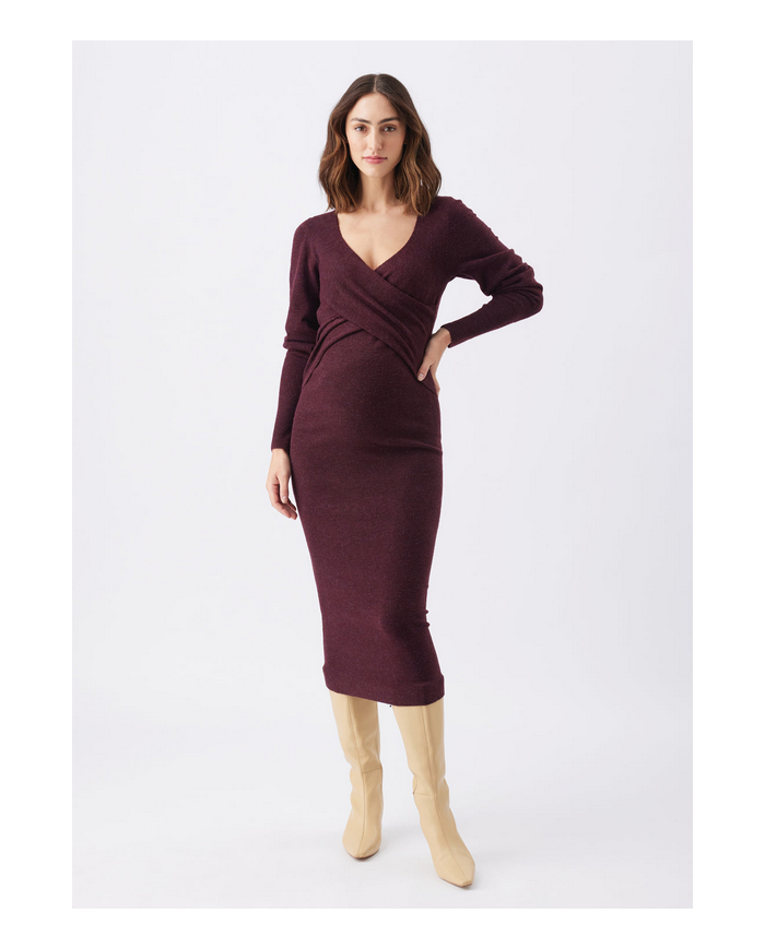 RIPE - Robe d'allaitement en tricot bordeau - HEIDI RIPE - Robe d'allaitement en tricot bordeau - HEIDI