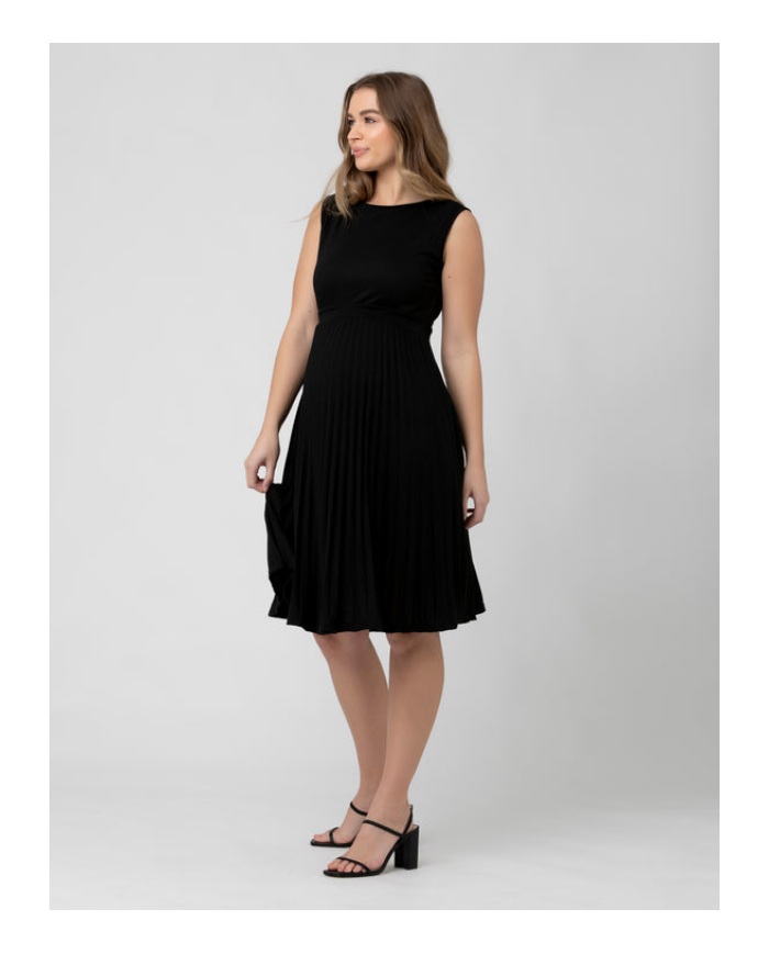 RIPE - Robe robe à plis plats col rond - Noire RIPE - Robe robe à plis plats col rond - Noire