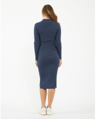 RIPE - Robe d'allaitement en maille côtelée Denim - NELLA RIPE - Robe d'allaitement en maille côtelée Denim - NELLA