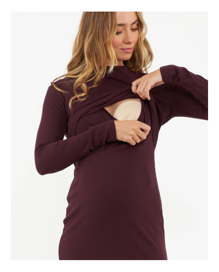 RIPE - Robe de grossesse et d'allaitement brune - RUBY RIPE - Robe de grossesse et d'allaitement brune - RUBY