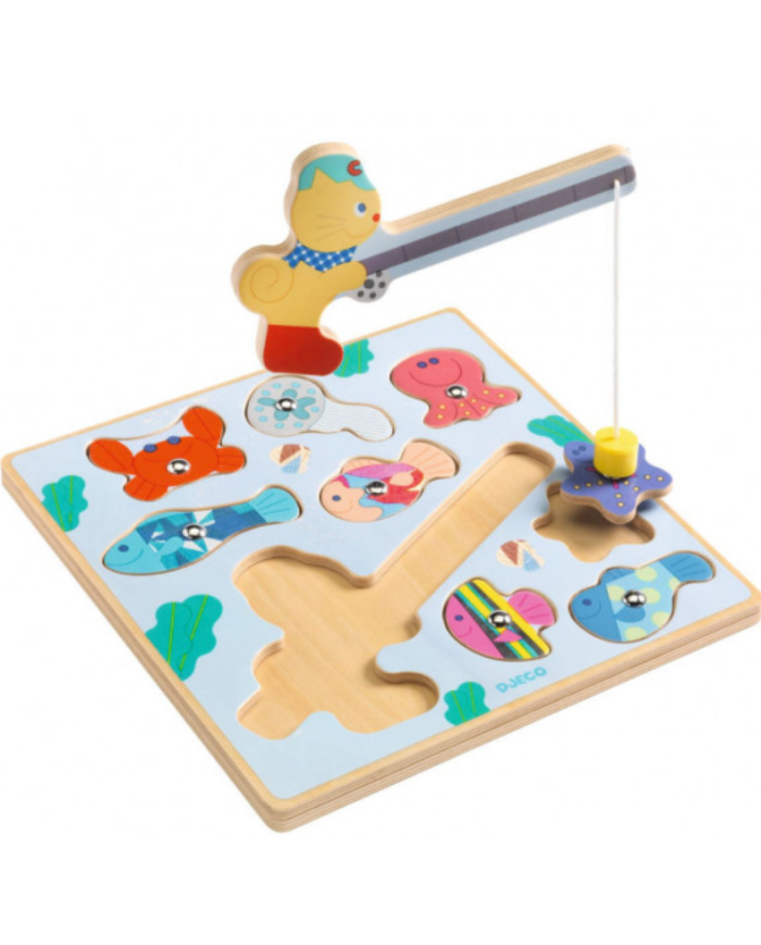 Djeco – Puzzle d’encastrement et jeu de pêche Puzz & Fish Bariolo Djeco – Puzzle d’encastrement et jeu de pêche Puzz & Fish Bariolo