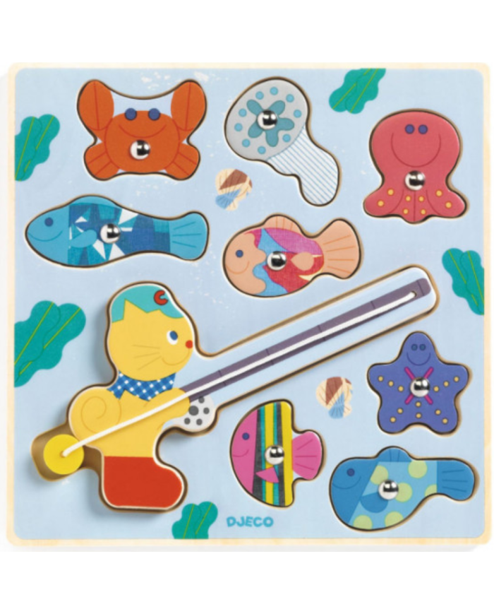 Djeco – Puzzle d’encastrement et jeu de pêche Puzz & Fish Bariolo Djeco – Puzzle d’encastrement et jeu de pêche Puzz & Fish Bariolo