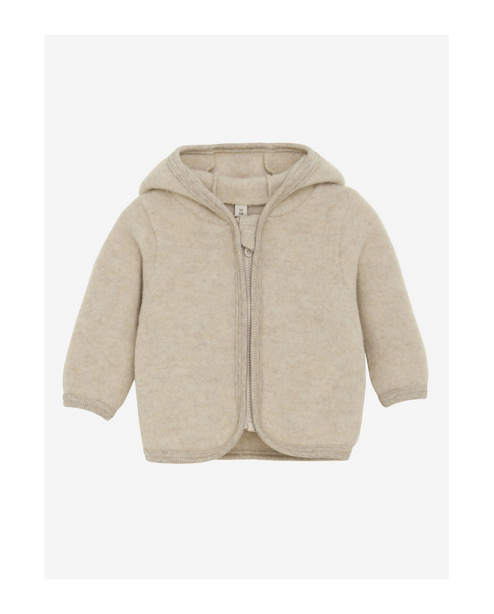 HUTTEliHUT - Veste à oreilles en laine - Beige