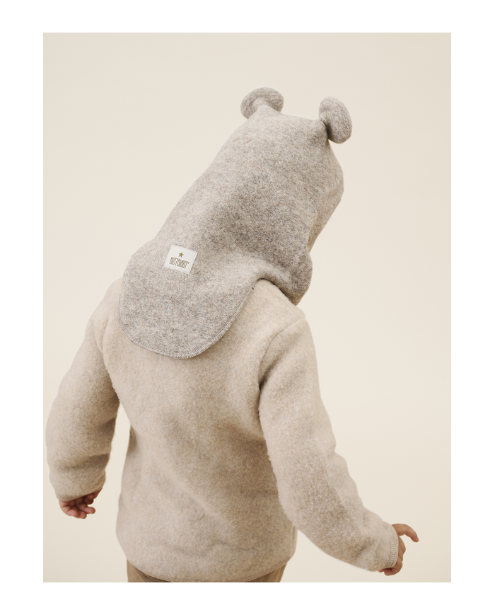 HUTTEliHUT - Veste à oreilles en laine - Beige