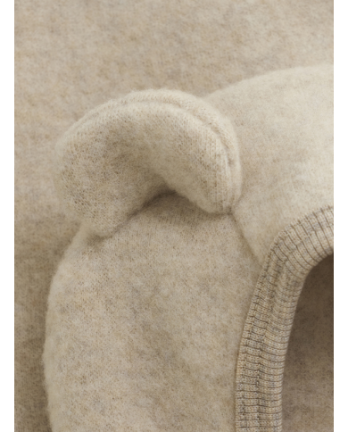 HUTTEliHUT - Veste à oreilles en laine - Beige HUTTEliHUT - Veste à oreilles en laine - Beige