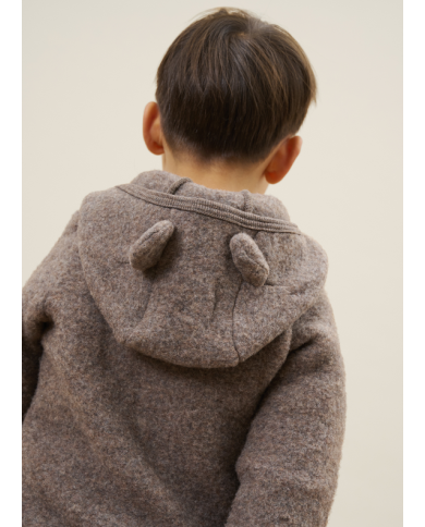 HUTTEliHUT - Veste à oreilles en laine - Brun HUTTEliHUT - Veste à oreilles en laine - Brun