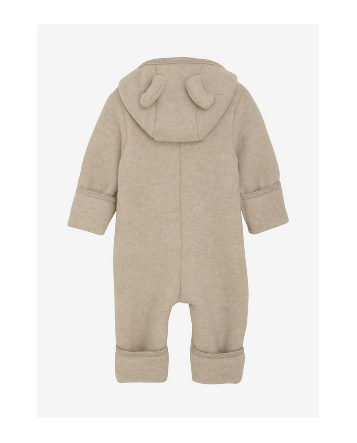 HUTTEliHUT - Combinaison à oreilles en laine - Beige