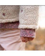 LITTLE DUTCH - Veste en peluche - Beige et petites fleurs
