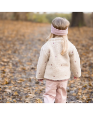 LITTLE DUTCH - Veste en peluche - Beige et petites fleurs