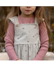 LITTLE DUTCH - Veste en peluche - Beige et petites fleurs