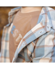 LITTLE DUTCH - Chemise en flanelle à carreaux - Bleue