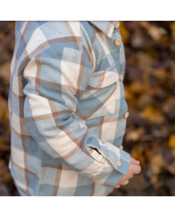 LITTLE DUTCH - Chemise en flanelle à carreaux - Bleue