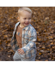 LITTLE DUTCH - Chemise en flanelle à carreaux - Bleue