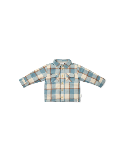 LITTLE DUTCH - Chemise en flanelle à carreaux - Bleue