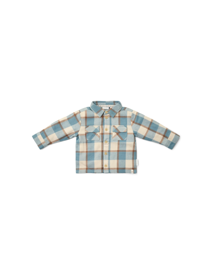 LITTLE DUTCH - Chemise en flanelle à carreaux - Bleue
