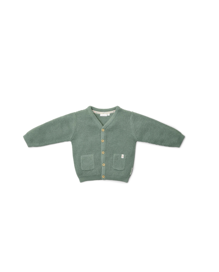 LITTLE DUTCH - Cardigan tricoté - Vert forêt