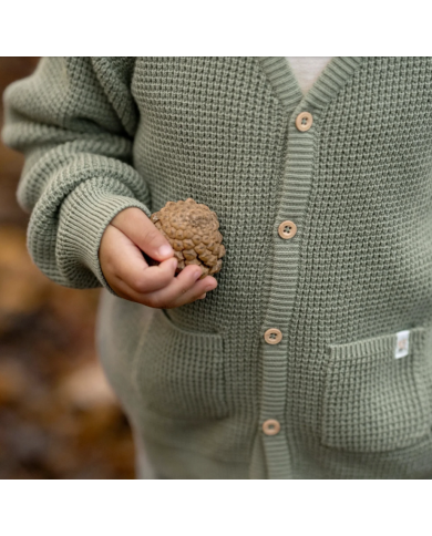 LITTLE DUTCH - Cardigan tricoté - Vert forêt