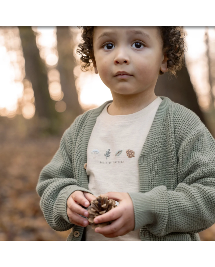 LITTLE DUTCH - Cardigan tricoté - Vert forêt