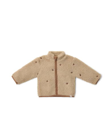 LITTLE DUTCH - Veste en peluche - Beige et motifs forestiers
