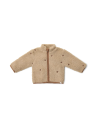 LITTLE DUTCH - Veste en peluche - Beige et motifs forestiers