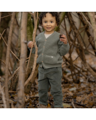 LITTLE DUTCH - Veste en peluche - Beige et motifs forestiers