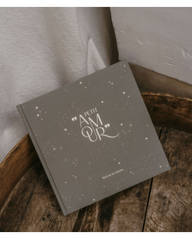 ZAKUW - Livre de naissance "Petit amour" - Sauge