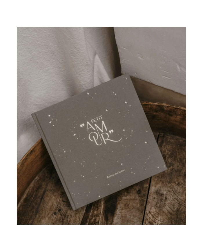 ZAKUW - Livre de naissance "Petit amour" - Sauge
