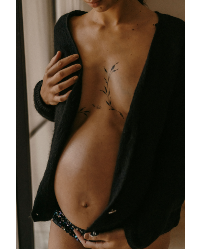 ZAKUW - Tatouage éphémères de grossesse - Noir