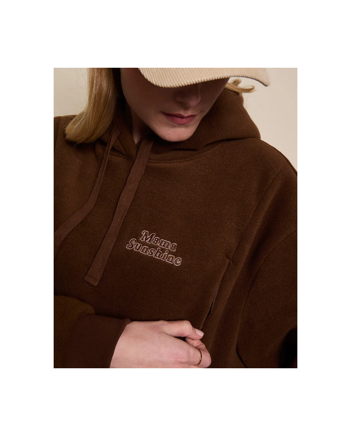 EMOI EMOI - Hoodie d'allaitement - Mama sunshine - Chocolat