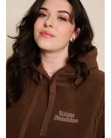 EMOI EMOI - Hoodie d'allaitement - Mama sunshine - Chocolat EMOI EMOI - Hoodie d'allaitement - Mama sunshine - Chocolat