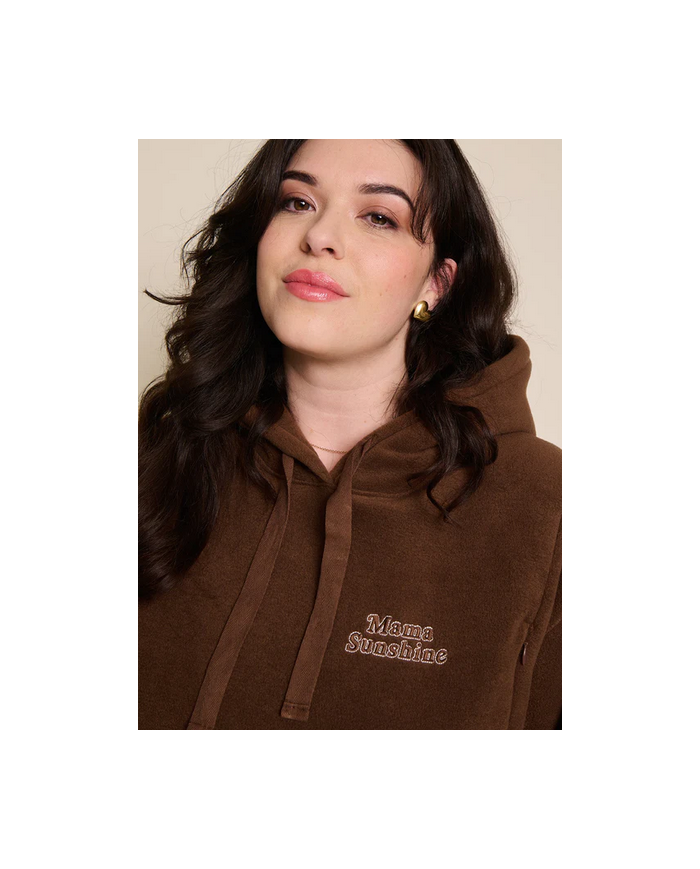 EMOI EMOI - Hoodie d'allaitement - Mama sunshine - Chocolat