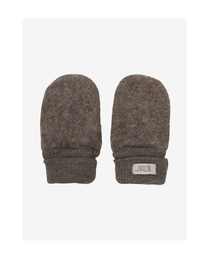 HUTTEliHUT - Mitaines en laine polaire - Brun